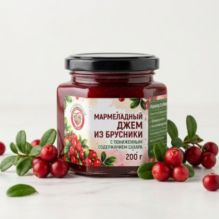 Мармелад брусника, 200 гр